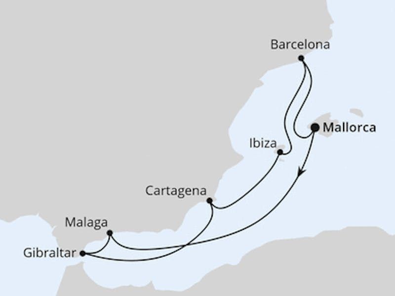  Mediterrane Schätze mit Gibraltar ab Mallorca