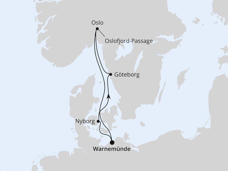 Kurzreise nach Skandinavien ab Warnemünde