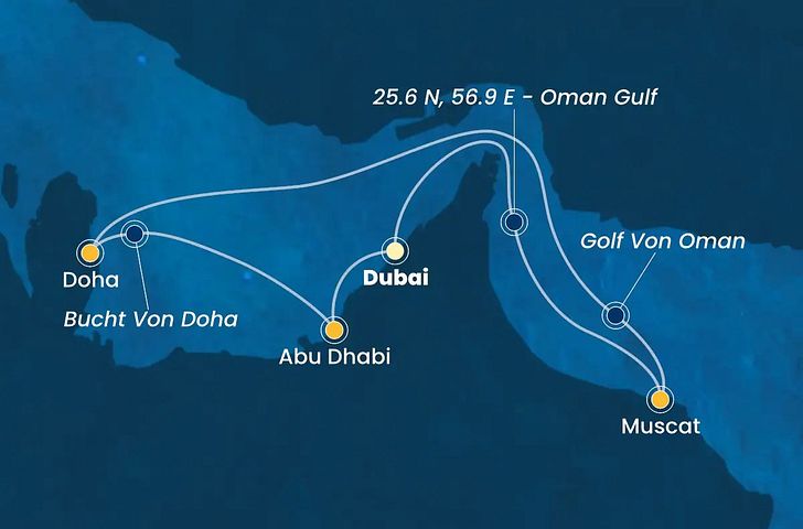 Impressionn zu Costa Bella Vita - Costa Toscana - Orient ab Dubai