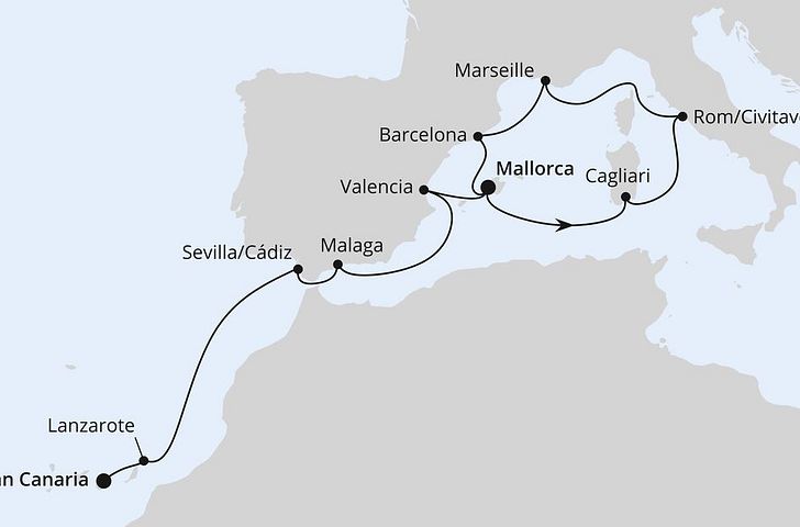 Impressionn zu AIDA PREMIUM All Inclusive Winter 2025/26 - AIDAcosma oder AIDAblu - Vom Mittelmeer auf die Kanaren