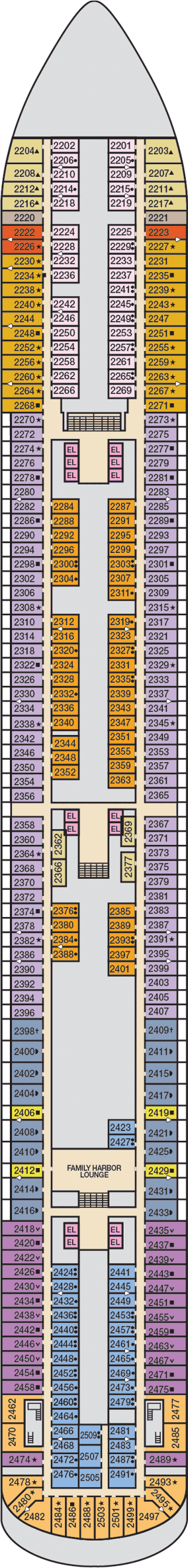 Carnival Vista - Carnival Cruise Line - Deck 2 (Deck 2)