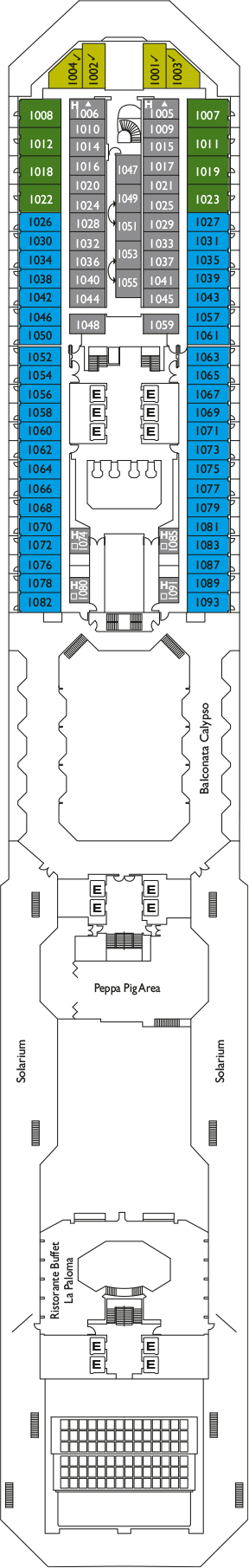 Costa Pacifica - Costa Kreuzfahrten - Deck 10 (Satie)