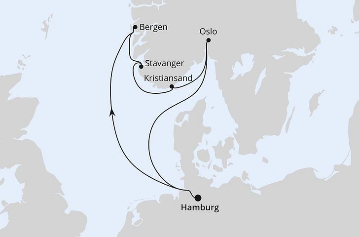 Impression zu Ostern 2026 - AIDAnova - Metropolen oder Südnorwegen