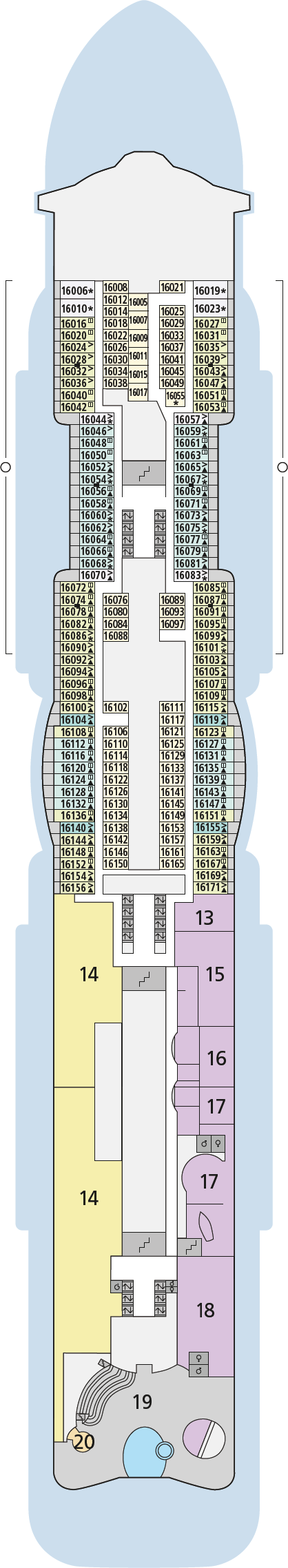AIDAcosma - AIDA Cruises - Deck 16 (Deck 16)