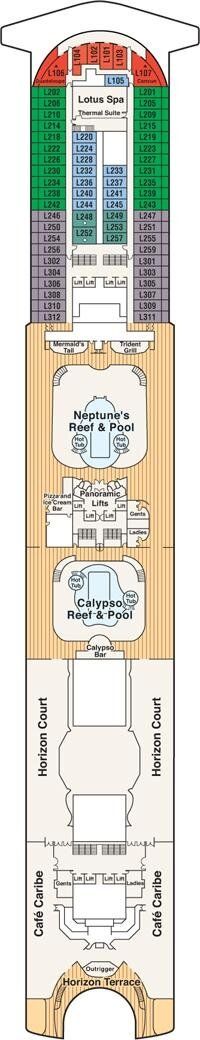Crown Princess - Princess Cruises - Deck 15 (Lido)
