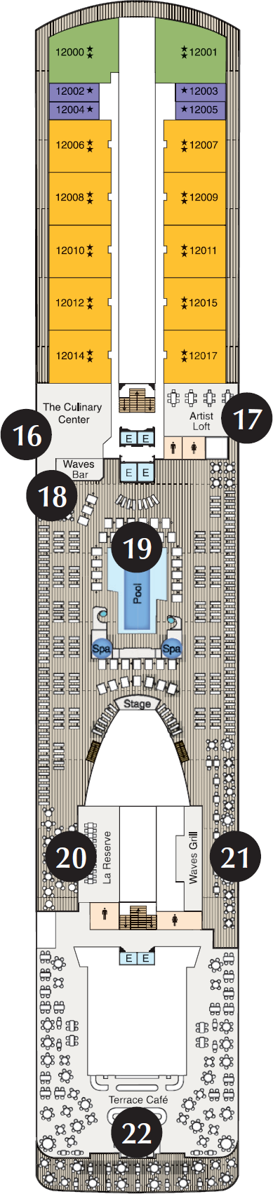 MS Marina - Oceania Cruises - Deck 12 (Deck 12)