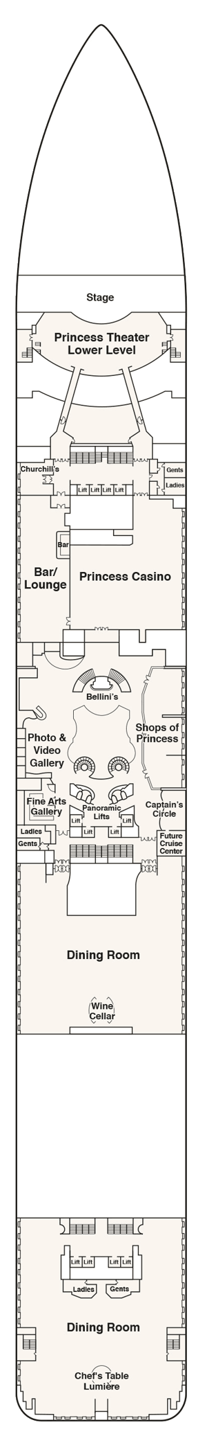 Enchanted Princess - Princess Cruises - Deck 6 (Fiesta)