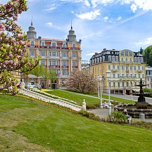 Marienbad Tschechien Fontäne Karolinenquelle