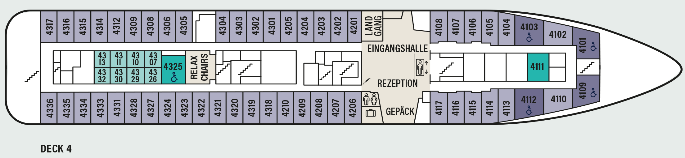 HAVILA CASTOR - Ohne Reederei - DECK 4
