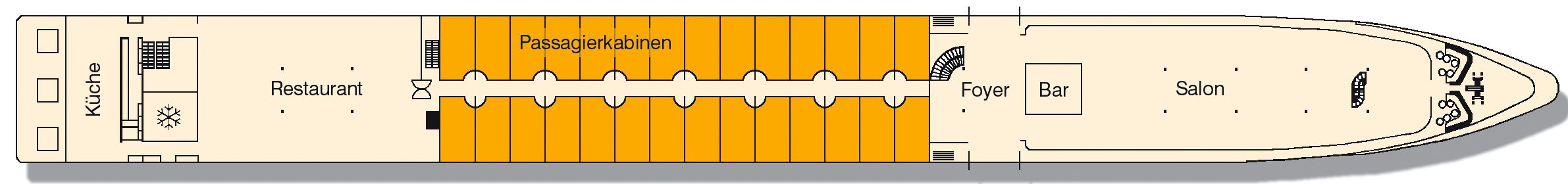 LEONARDO DA VINCI - Ohne Reederei - OBERDECK