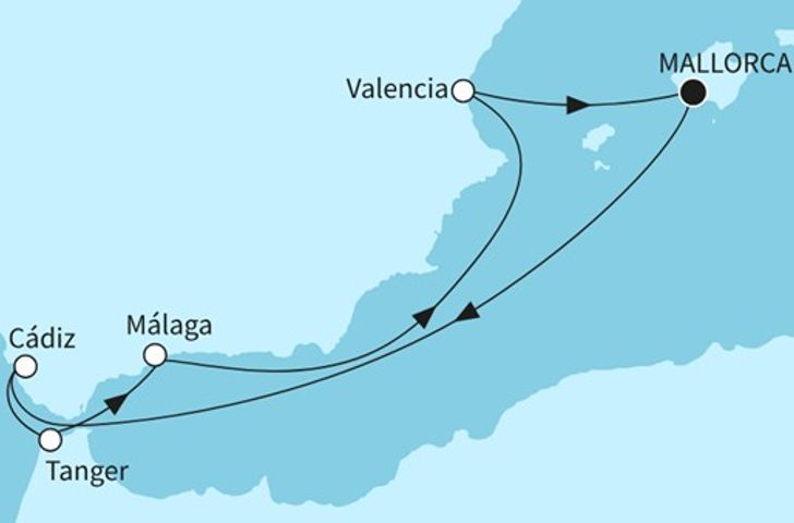 Impressionn zu Winter 2026/27 - Mein Schiff 4 - Südspanien für Genießer
