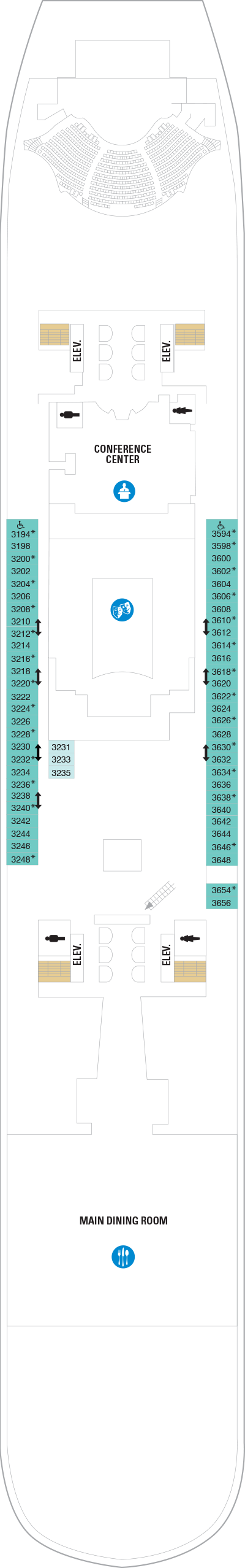 Wonder of the Seas - Royal Caribbean International - Deck 3 (Deck 3)