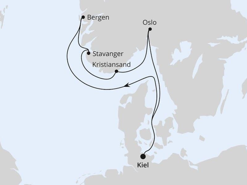 Südnorwegen ab Kiel