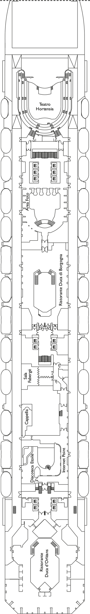Costa Favolosa - Costa Kreuzfahrten - Deck 4 (Versailles)