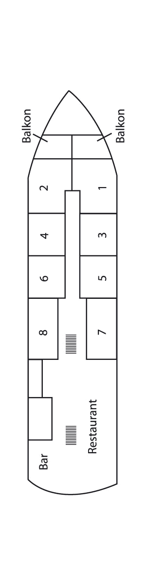 MS Amazon Clipper Premium - Phoenix Flusskreuzfahrten - Deck 2 (Oberes Deck)
