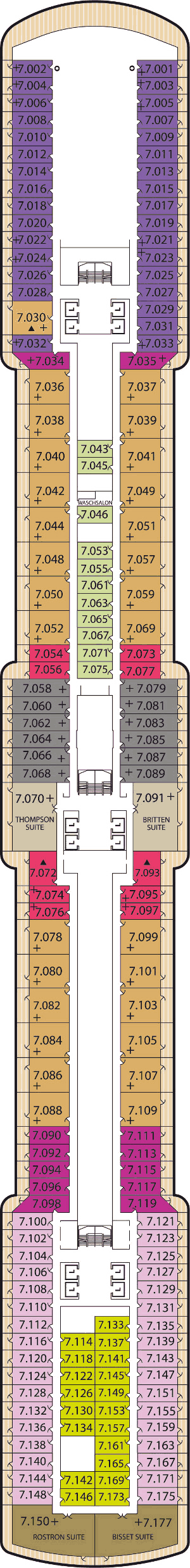 Queen Elizabeth - Cunard Line - Deck 7 (Deck 7)