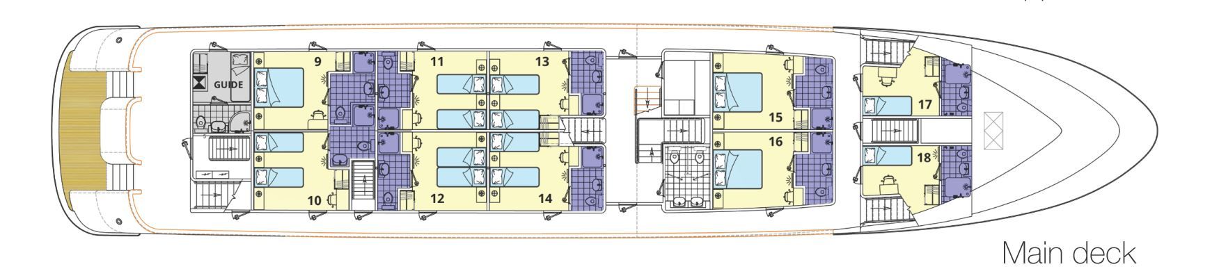 SAN ANTONIO - Ohne Reederei - HAUPTDECK