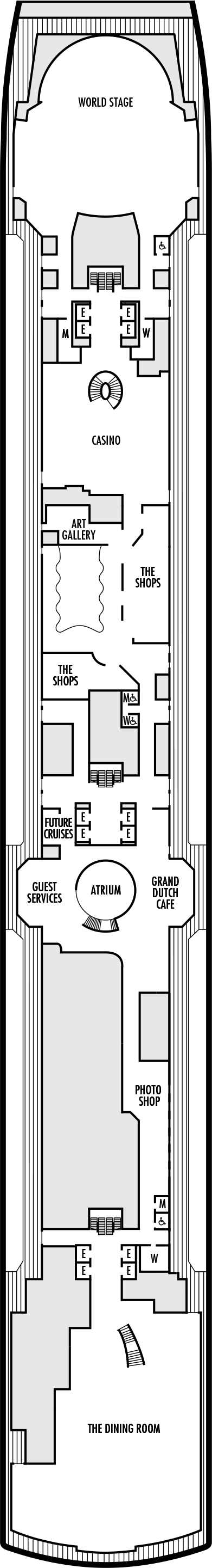 MS Koningsdam - Holland America Line - Deck 3 (Promenade)