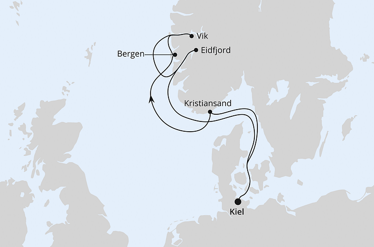 Impressionn zu AIDA Tag des Kusses - AIDAbella - Norwegens Fjorde