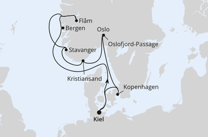 Impression zu Winter 2026/27 - AIDAprima - Winterliches Norwegen