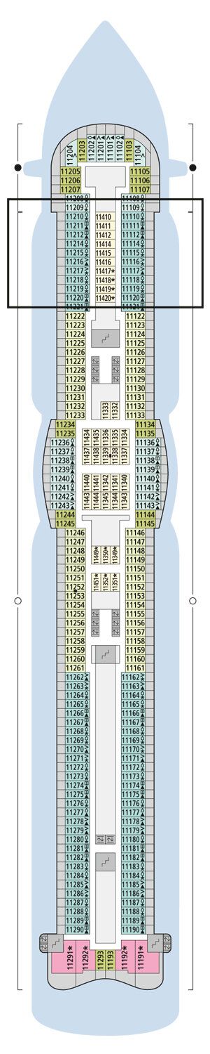 AIDAperla - AIDA Cruises - Deck 11 (Deck 11)