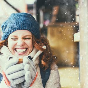 Stimmung Weihnachten Weihnachtsmarkt Happy Tourists