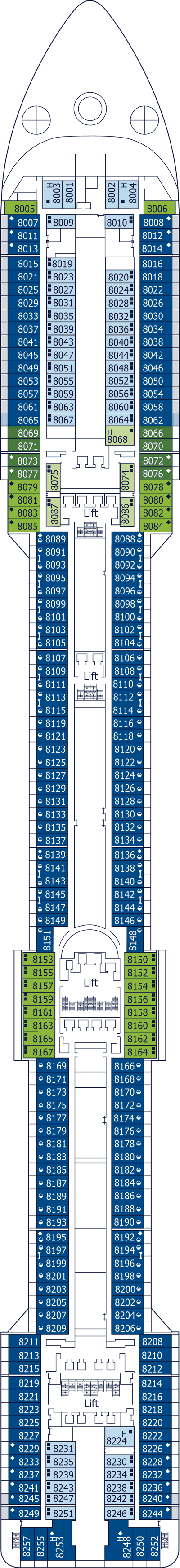 MSC Fantasia - MSC Cruises - Deck 8 (Favola)