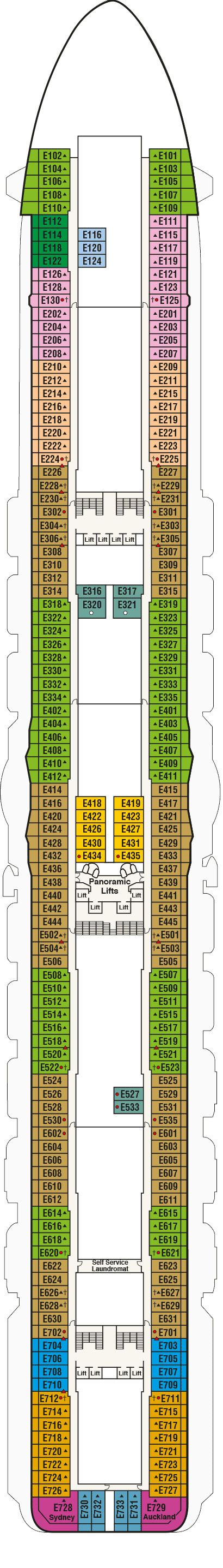 Regal Princess - Princess Cruises - Deck 8 (Emerald)