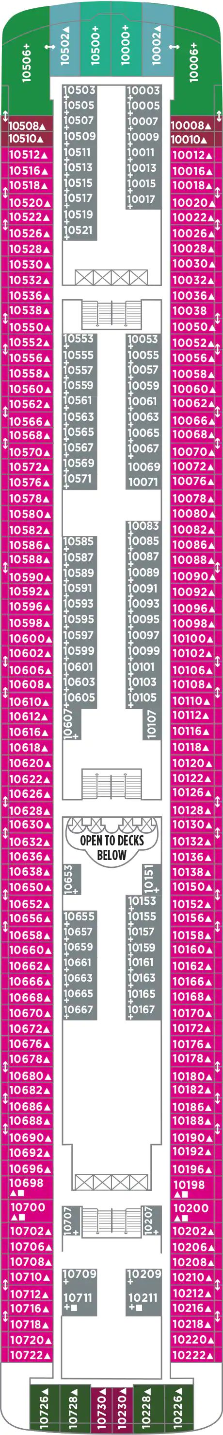 Norwegian Dawn - Norwegian Cruise Line - Deck 10 (Deck 10)