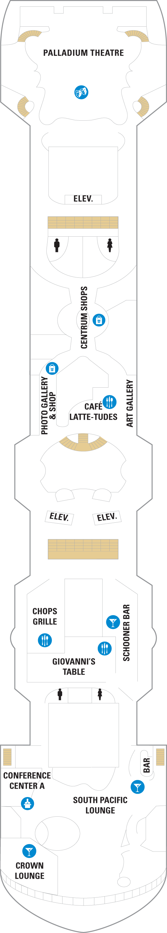 Grandeur of the Seas - Royal Caribbean International - Deck 6 (Deck Six)