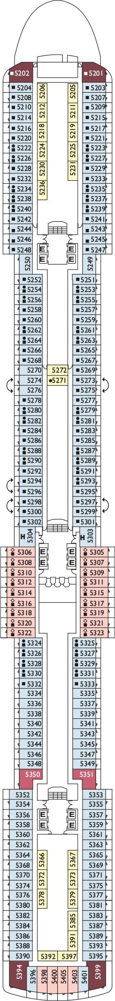 Costa Deliziosa - Costa Kreuzfahrten - Deck 5 (Giglio)