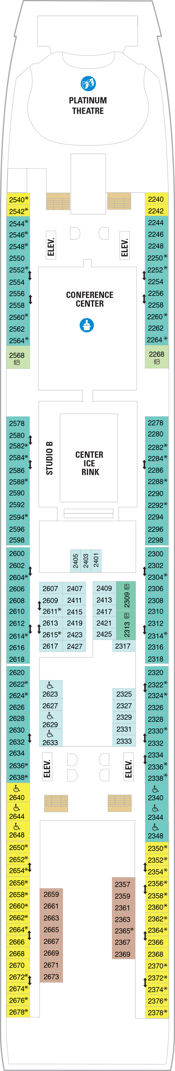 Liberty of the Seas - Royal Caribbean International - Deck 2 (Deck 2)