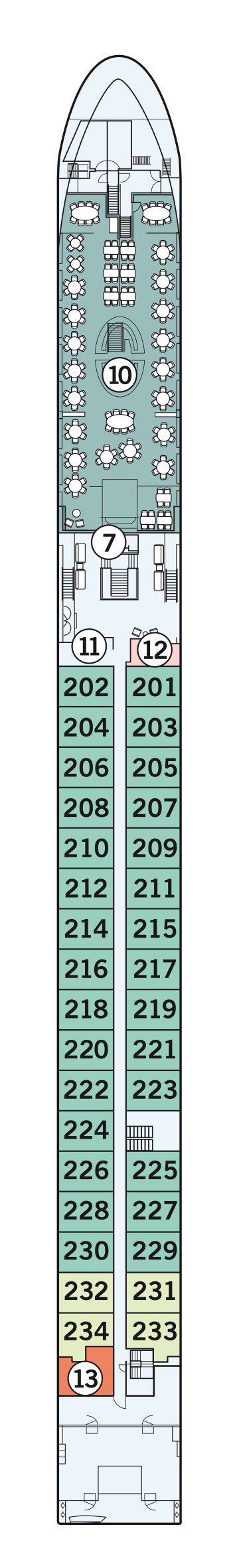 MS Amadeus Queen - Amadeus Flusskreuzfahrten - Deck 2 (Strauss-Deck)