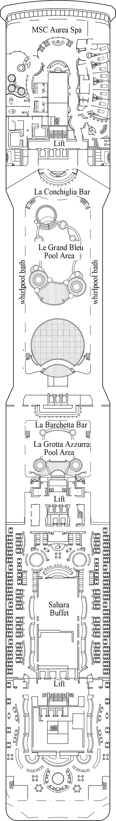 MSC Magnifica - MSC Cruises - Deck 13 (Porto Cervo)