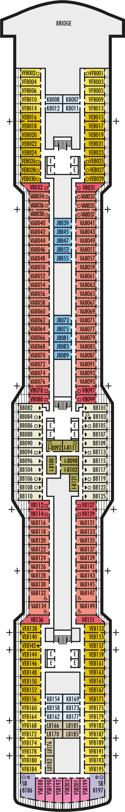 MS Rotterdam - Holland America Line - Deck 8 (NAVIGATION DECK)