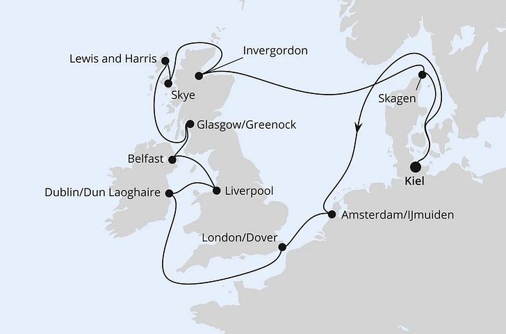 Impression zu Sommerferien 2026 - AIDAbella - Großbritannien & Irland