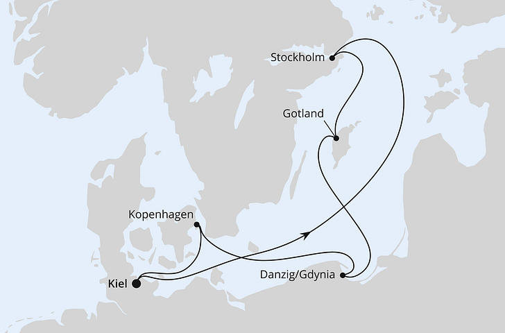 Impressionn zu AIDA Tag des Kusses - AIDAbella - Schweden, Polen & Dänemark