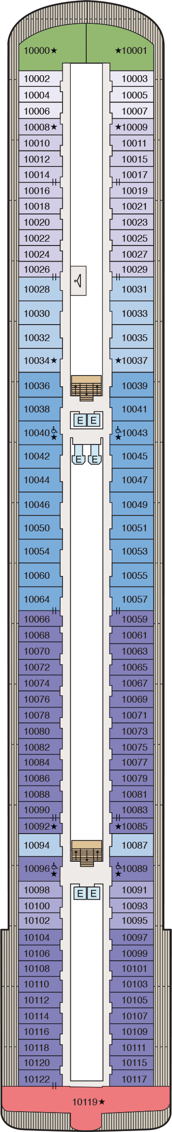 MS Vista - Oceania Cruises - Deck 10 (Deck 10)