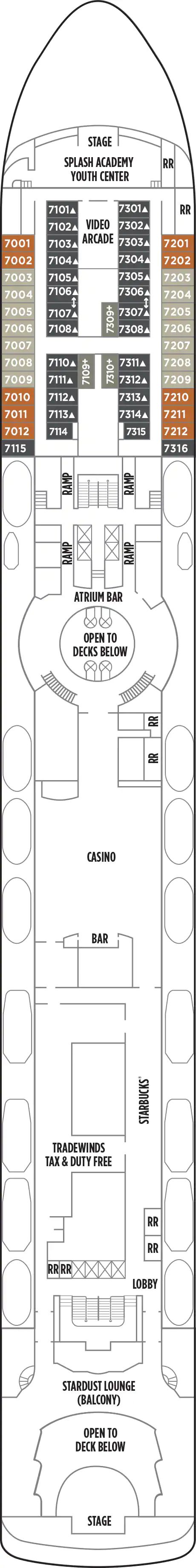 Norwegian Sky - Norwegian Cruise Line - Deck 7 (Internationales-Deck 7)