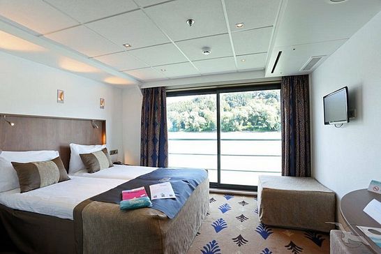 MS Amelia - Phoenix Flusskreuzfahrten - Zweibett außen de luxe mit frz. Balkon Oriondeck (2-3 Pers.) (GZ)