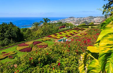 Blick auf den Botanischer Garten in Funchal