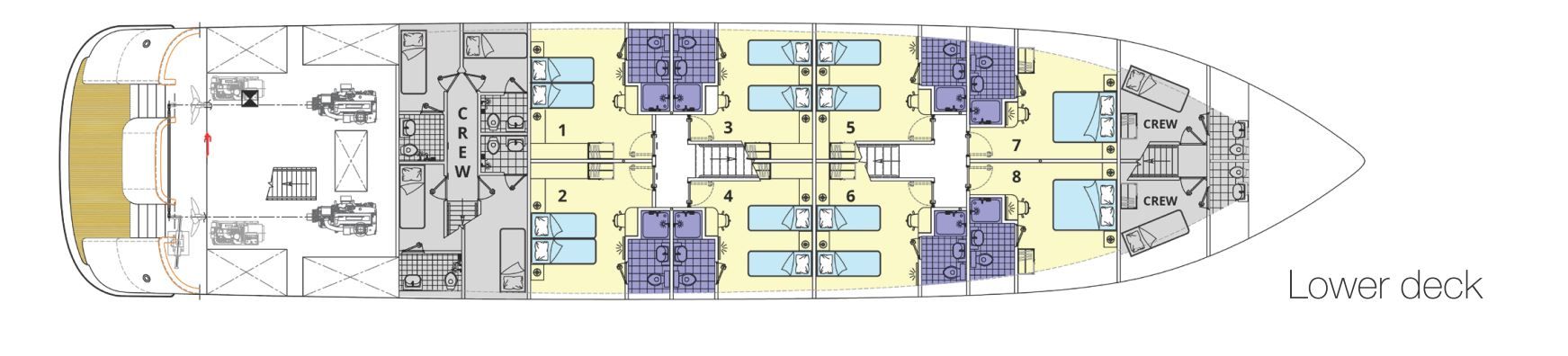 SAN ANTONIO - Ohne Reederei - UNTERDECK