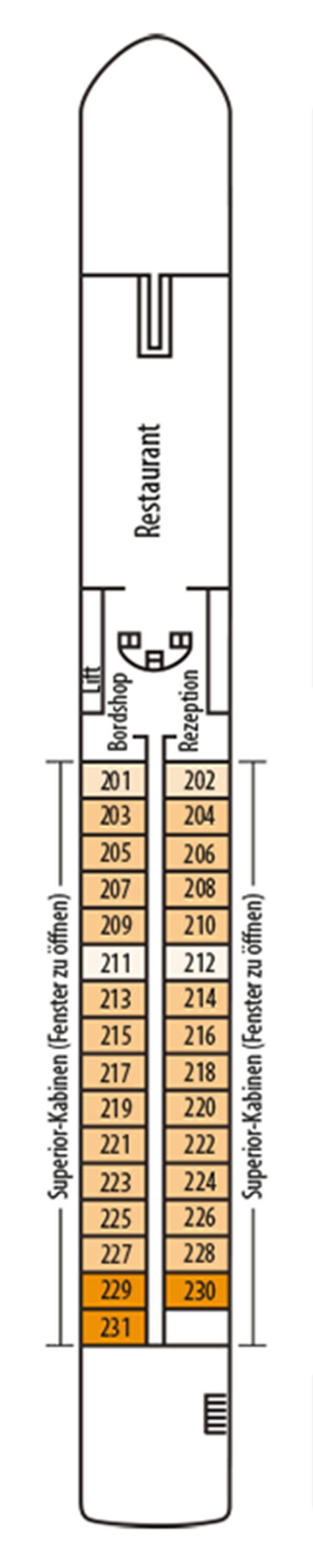 MS VistaRio - 1AVista - Deck 2 (Mitteldeck)