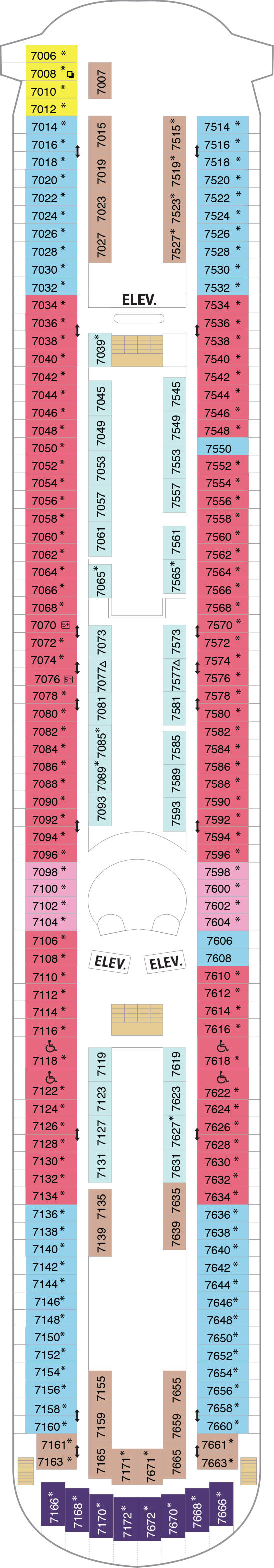 Enchantment of the Seas - Royal Caribbean International - Deck 7 (Deck 7)