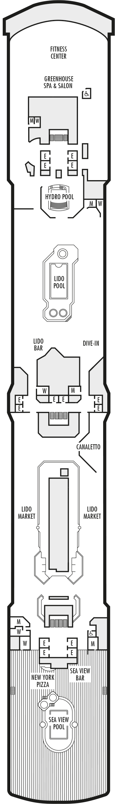 MS Nieuw Amsterdam - Holland America Line - Deck 9 (Lido)