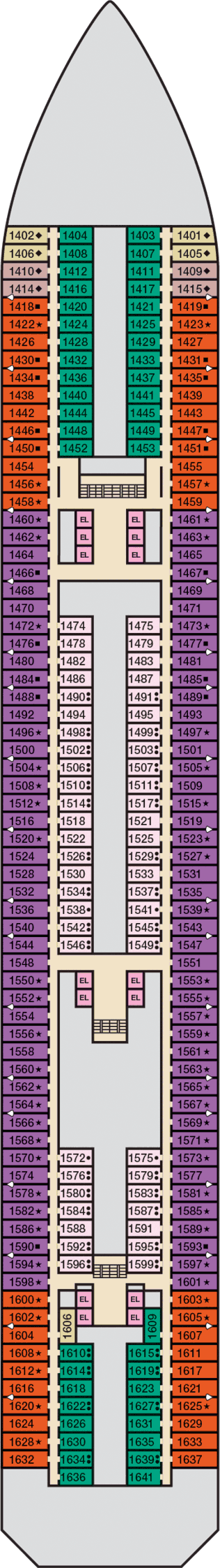 Carnival Sunshine - Carnival Cruise Line - Deck 1 (Deck 1)