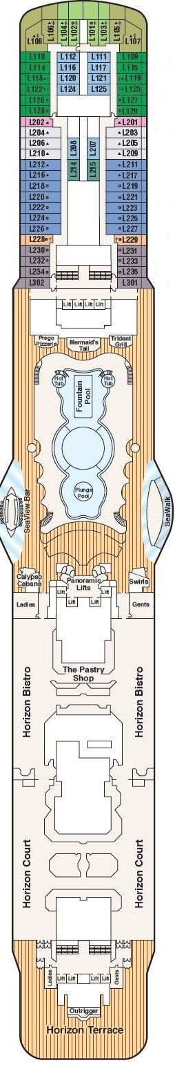 Royal Princess - Princess Cruises - Deck 16 (Lido)