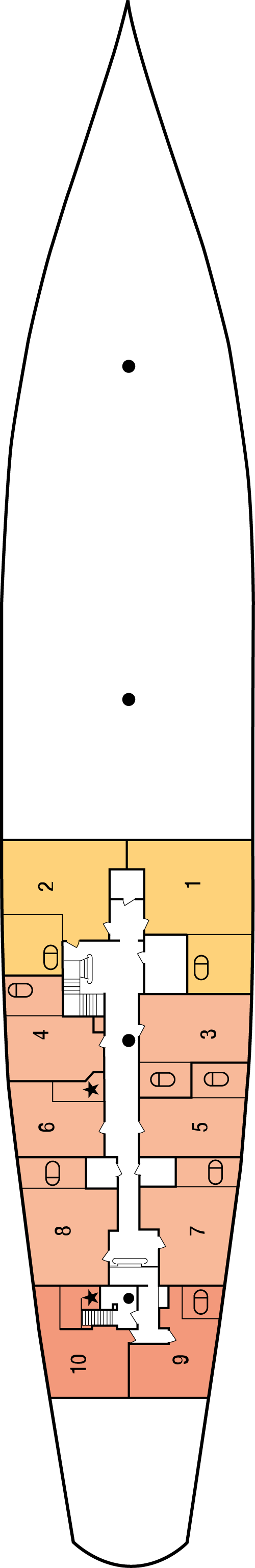 Sea Cloud - Sea Cloud Cruises - Deck 1 (Hauptdeck)