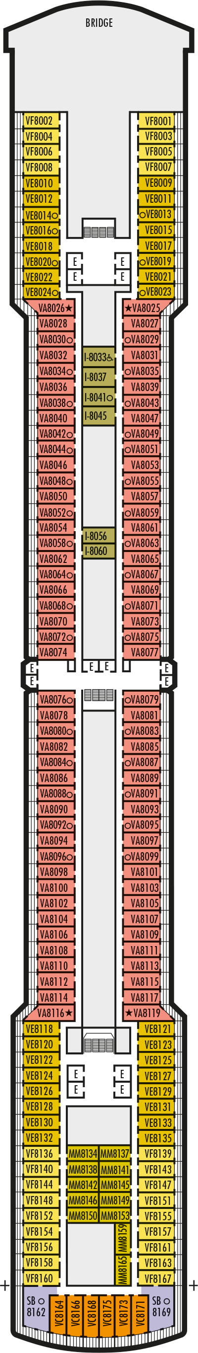 MS Nieuw Amsterdam - Holland America Line - Deck 8 (Navigation)