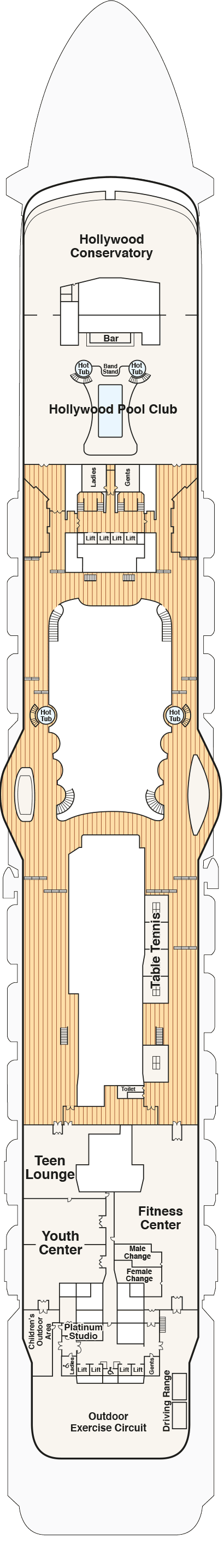 Majestic Princess - Princess Cruises - Deck 17 (Sun)